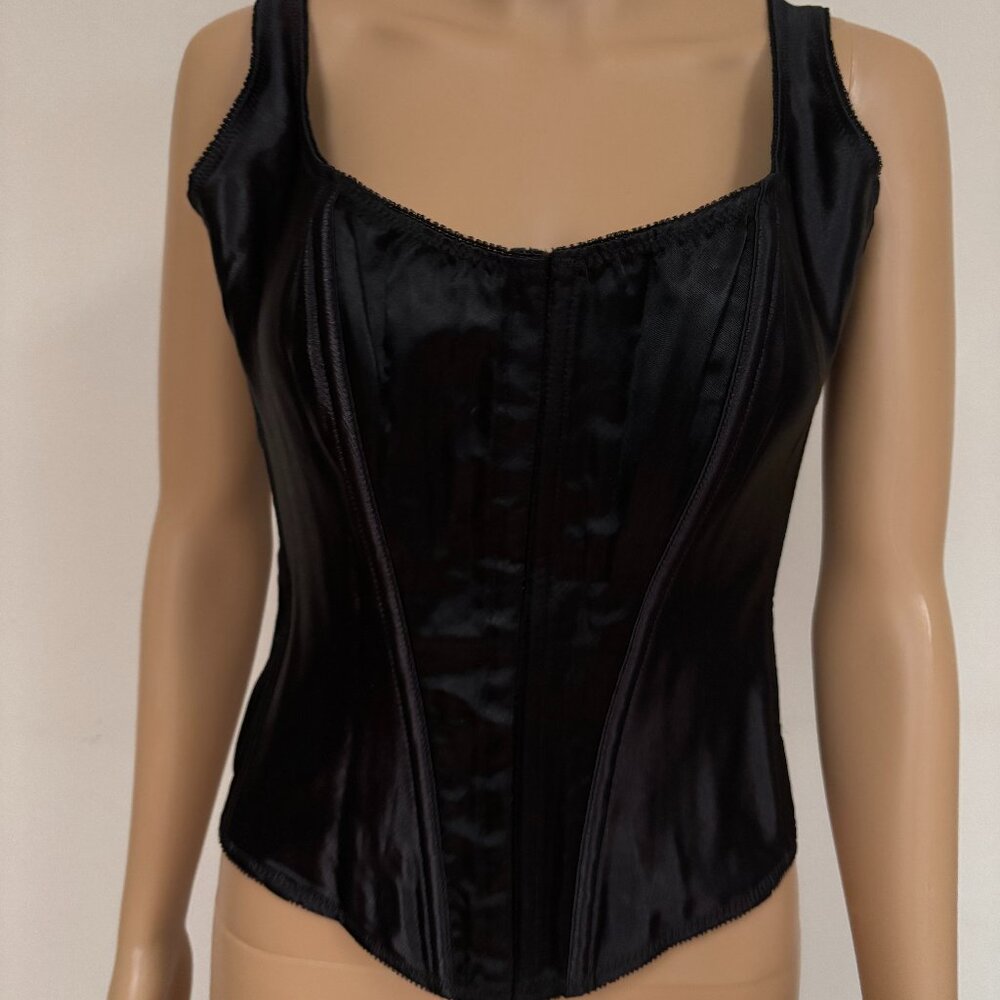 Victoria's Secret Corset Fish/Eye Hook Front Closure w Boning Large NWT